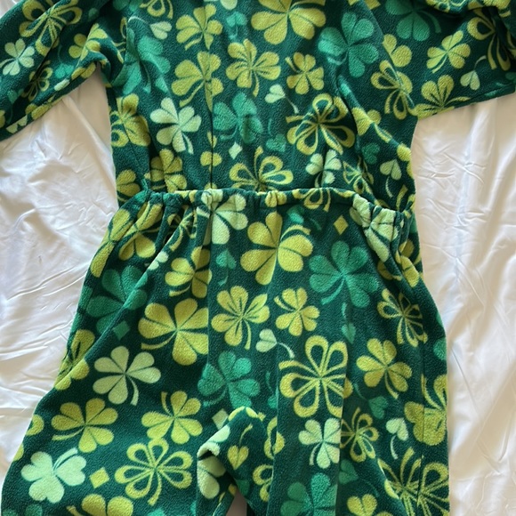 St. Patrick’s Day Shamrock Adult Onesie - Picture 3 of 3